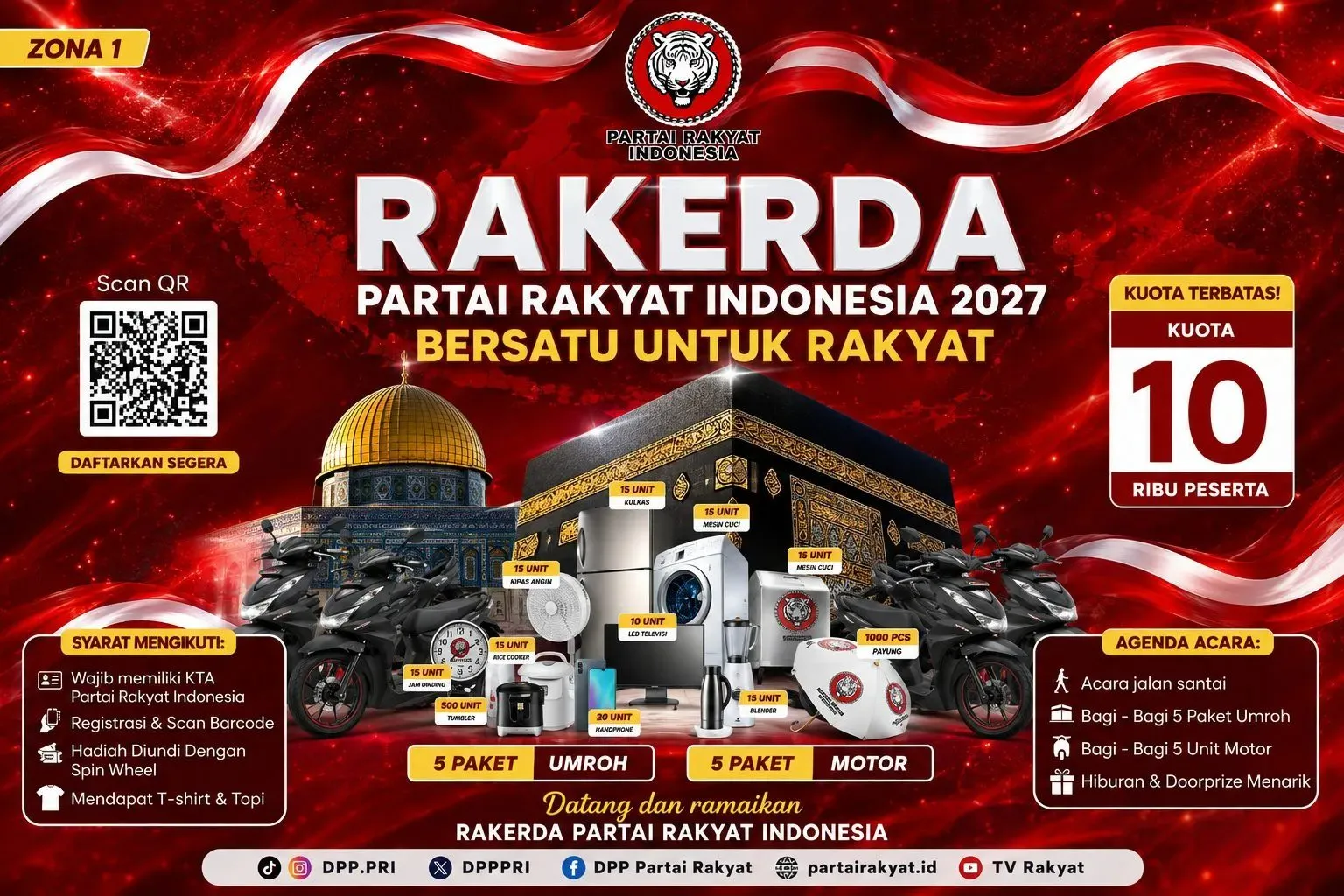 Rakerda PRI 2027 Kepri Targetkan 10 Ribu Peserta, Hadirkan Jalan Santai dan Beragam Doorprize
